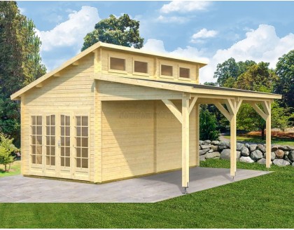 Садовый дом с навесом ХОЗЯИН