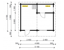 Летний домик с антресолью НОВИЧОК 