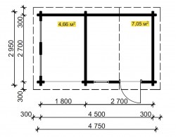 Хозблок из бруса АЛЁНА