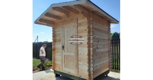 Туалет-душ Приют 2 из профилированного бруса камерной сушки, размер 2 ...