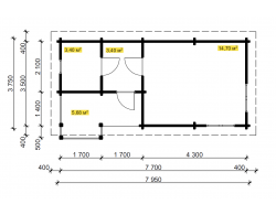 Садовый дом из бруса камерной сушки БИРЮЗА