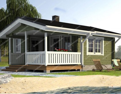 Дачный дом с верандой АЛМАЗ