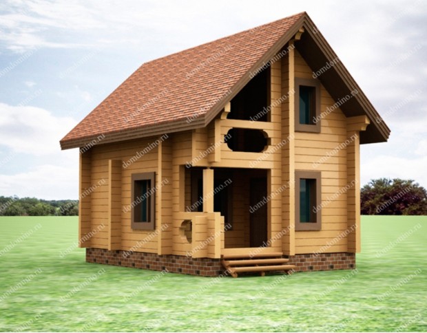 Двухэтажный небольшой домик КРЕПЫШ