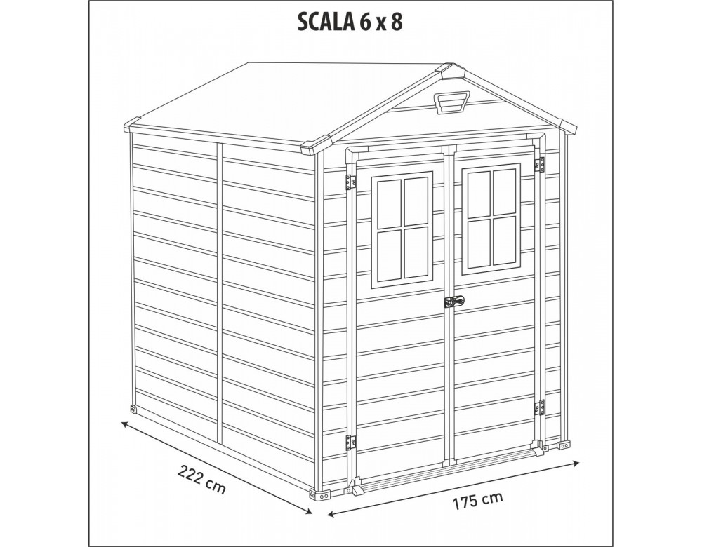 Сарай Скала 6х8 (Scala 6x8), коричневый