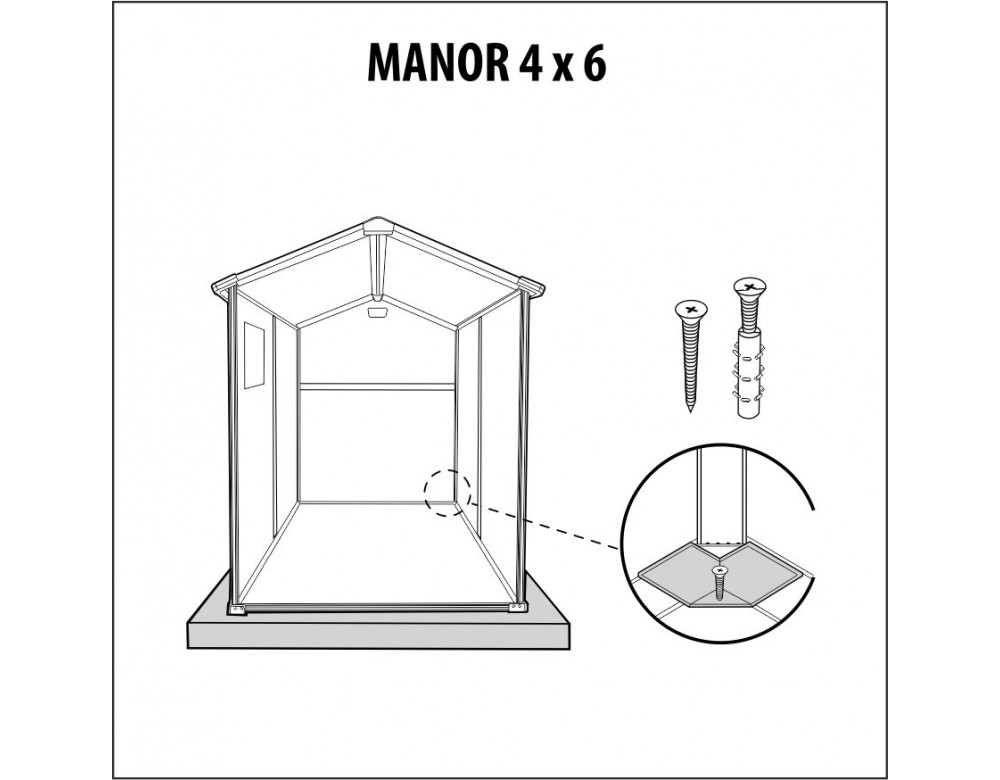 Сарай Манор 4х6 (Manor 4x6), серый