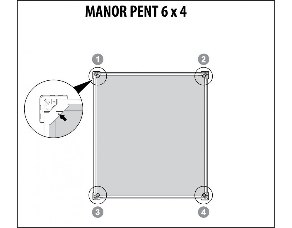 Сарай Манор Пент 6x4 (Manor Pent 6X4), серый